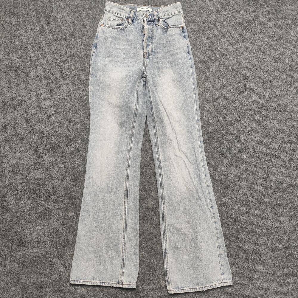 PacSun Jeans Womens 24 Light Wash Blue High Rise Bootcut Button Fly Denim